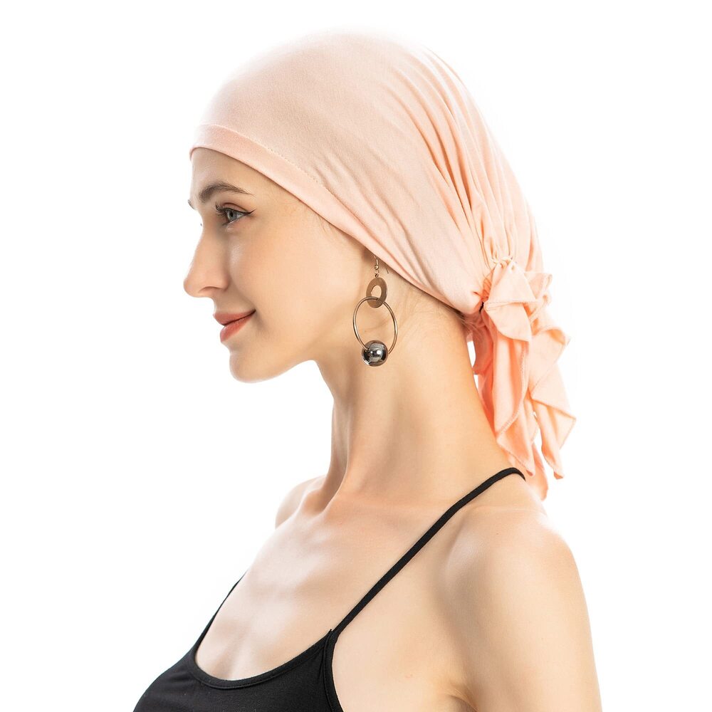 4205 Chemo Headwear Pre Tied Headwrap Lightweight Beanie Head Scarf Cover